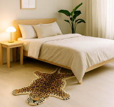 Leopard Rug Hand Tufted Woolen Rug For Home Decoration