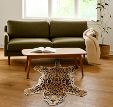 Leopard Rug Hand Tufted Woolen Rug For Home Decoration