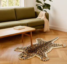 Leopard Rug Hand Tufted Woolen Rug For Home Decoration