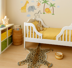 Leopard Rug Hand Tufted Woolen Rug For Home Decoration