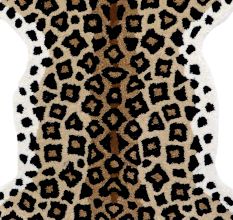 Leopard Rug Hand Tufted Woolen Rug For Home Decoration