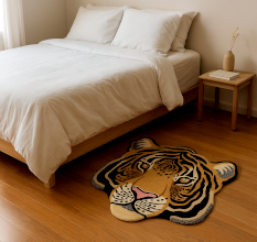 Rug Hand Tufted Woolen Tiger Face Rug