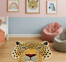 Hand tufted Rug Woolen Himalayan Leopard Head Rug