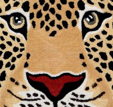 Hand tufted Rug Woolen Himalayan Leopard Head Rug