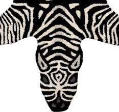 Zebra Rug Hand Tufted Decorative Woolen Rug
