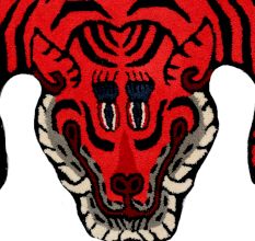 Tibetan Woolen Rug Tiger Rug for Meditation and Yoga