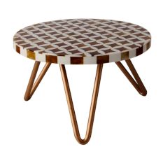 Wood And Resin Scandinavian Design Cake Stand and Planter Stool