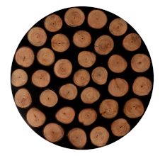 Wood And Resin Discs Design Iron Cake ServerÂ Stand