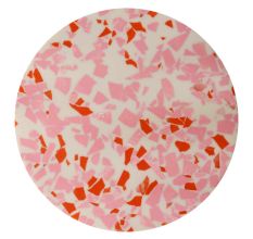 Wood And Resin Cake Plant Showpiece Decorative Stand With Iron Legs