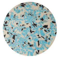 Blue Speckled Resin Cake Stand With Iron Legs