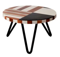 Wood And Resin Styler Cake Stand With Iron Legs