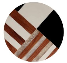 Wood And Resin Styler Cake Stand With Iron Legs