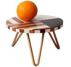 Wood And Resin Styler Cake Stand With Iron Legs