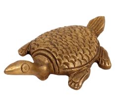 Engraved Brass Tortoise Statue For Vastu