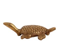 Engraved Brass Tortoise Statue For Vastu