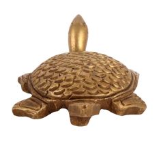 Engraved Brass Tortoise Statue For Vastu