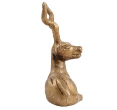 Brass Sitting Deer Figurine For Home Decoration
