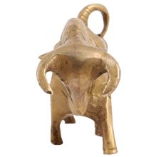 Brass Charging Bull Statue