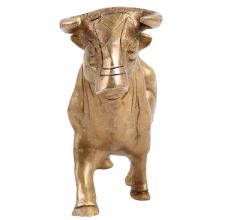 Brass Fighting Bull Statue