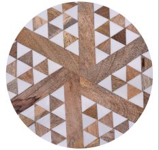 Wood And Resin Plant Or Cake StandÂ With Iron Legs