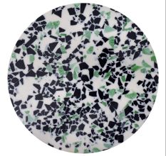 Terrazzo Wood Resin Cake Stand With Iron Legs