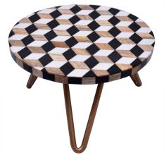 Diamond Wood And Resin Cake Stand and Cake Server With Iron Legs