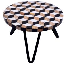 Diamond Wood And Resin Cake Stand and Cake Server With Iron Legs