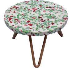 Green Mosaic Cake Stand  Made With Wood Resin And Iron Legs