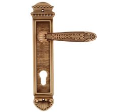 Engraved Brass Interior Mortise Door Handle