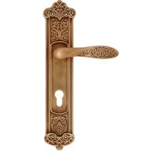 Decorative Antique Brass Fiorenza Mortise Door Handle