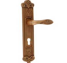 Decorative Antique Brass Fiorenza Mortise Door Handle