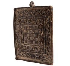 Tibetan Brass Zodiac Dharma Talisman Amulet Pendant from the Himalayas