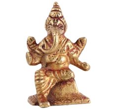 Brass Ganesha Gajanana Idol For Worship