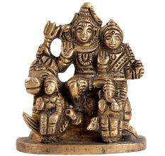 Brass Shiv Parivar Statue With Nandi