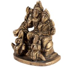 Brass Shiv Parivar Statue With Nandi