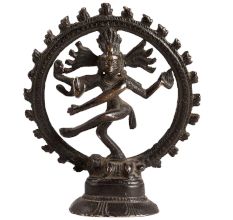 Brass Nataraja Shiva Idol In Black Finish