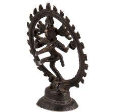 Brass Nataraja Shiva Idol In Black Finish