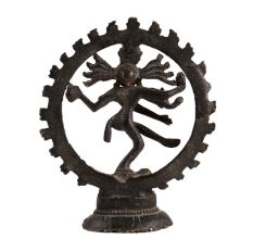 Brass Nataraja Shiva Idol In Black Finish