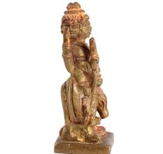 Brass Lord Dattatrey With Cow Statue For Worship