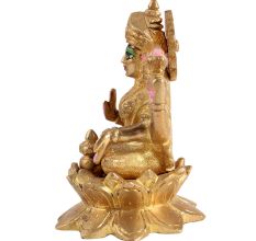 Brass Goddess Laxmi Blessing Statue