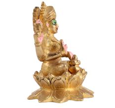 Brass Goddess Laxmi Blessing Statue