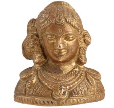 Brass South Indian Goddess Laxmi  Face Bust Statue
