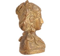 Brass South Indian Goddess Laxmi  Face Bust Statue