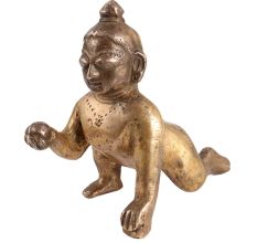 Brass Baby Krishna Laddu Gopal Statue