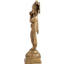 Brass Shri Lord Krishna Idol in Standing Pose