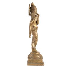 Brass Shri Lord Krishna Idol in Standing Pose
