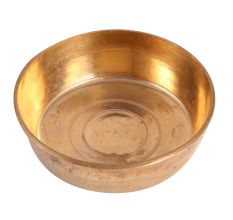 Golden Brass Wide Bowl For Decoration