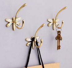 Mother Of Pearl Butterfly Brass Coat Hook