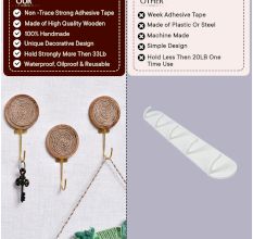 Round Jute wooden Single Wall Hook