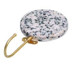 Single Resin And Brass Terrazzo Wall Hook